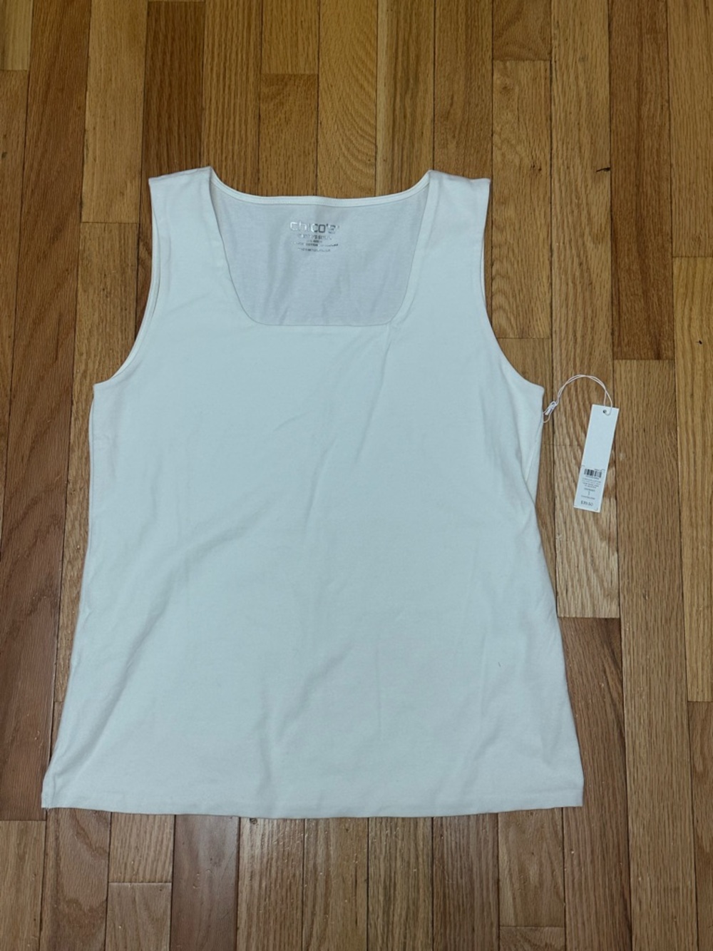 Chico's Cream Square Neck Tank